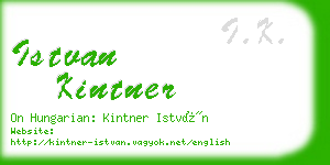 istvan kintner business card